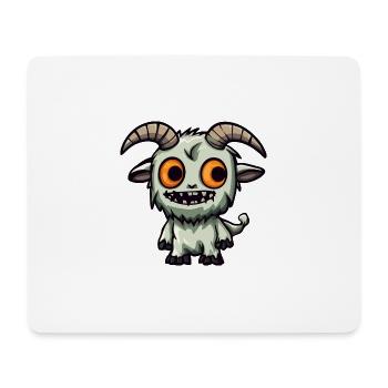 Bergziege Halloween Lustig Zombie - Mousepad (Querformat) - Weiß - Vorne