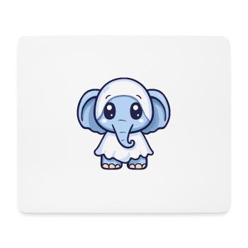 Mammut Halloween Lustig Geist - Mousepad (Querformat) - Weiß - Vorne