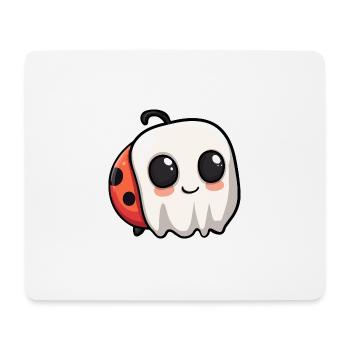 Ladybug Halloween Funny Ghost - Mouse Pad (horizontal) - white - Front