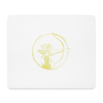 Tir à l’arc Femme - Tapis de souris (format paysage) - blanc - Devant