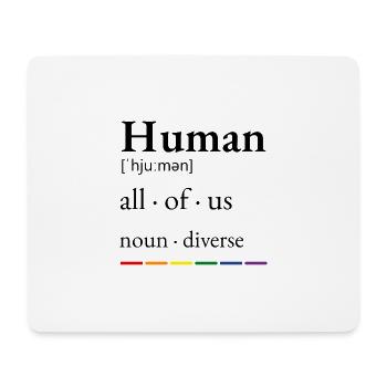 Mensch – LGBTQ+ Stolz - Mousepad (Querformat) - Weiß - Vorne