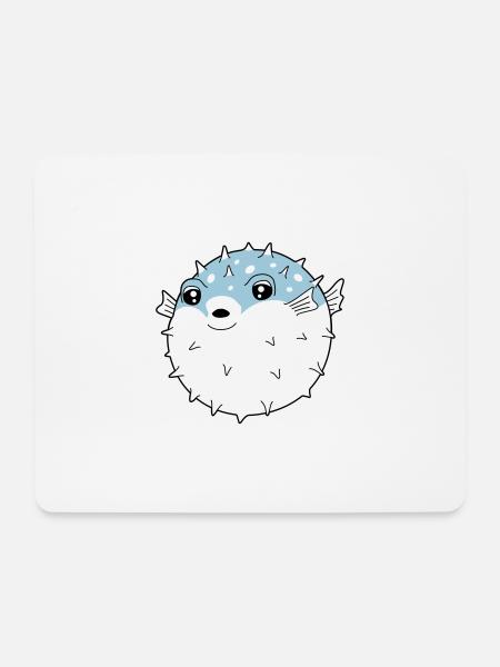Fugu globe fish - Mouse Pad (horizontal) - white