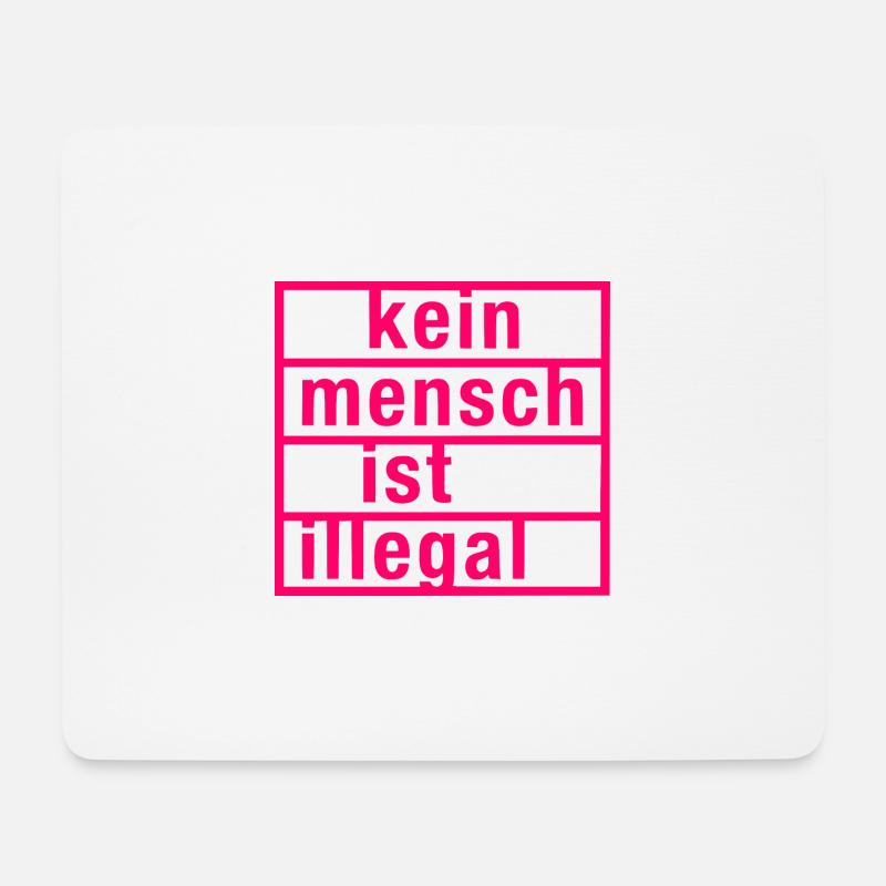kein mensch ist illegal - Mousepad (Querformat) - Weiß