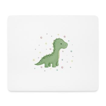 cute dino with points - Mouse Pad (horizontal) - white - Front