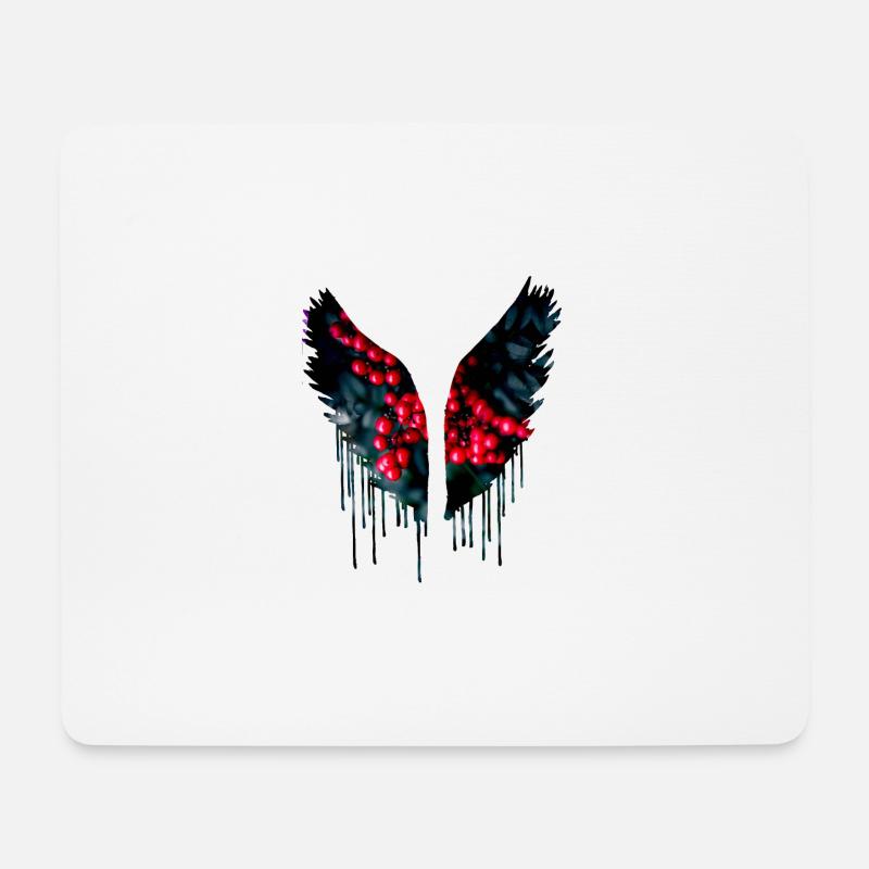 angelwings,flügel,aquarell,engelsflügel,dark angel - Mousepad (Querformat) - Weiß