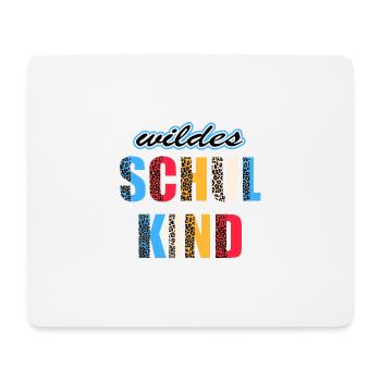 Wildes Schulkind Einschulung Leopard - Mousepad (Querformat) - Weiß - Vorne