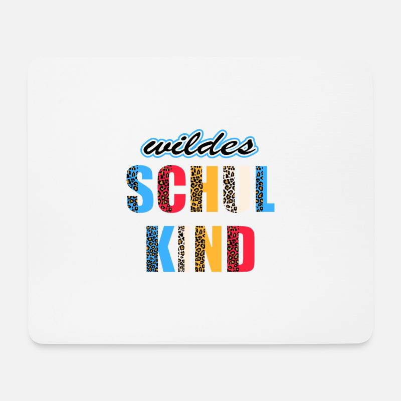 Wildes Schulkind Einschulung Leopard - Mousepad (Querformat) - Weiß