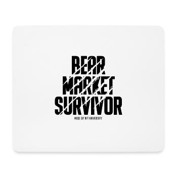BEAR MARKET SURVIVOR –black - Mousepad (Querformat) - Weiß - Vorne
