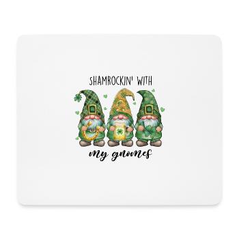 shamrockin with my gnomies - Mousepad (Querformat) - Weiß - Vorne