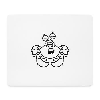 Cute, planned crab - Mouse Pad (horizontal) - white - Front