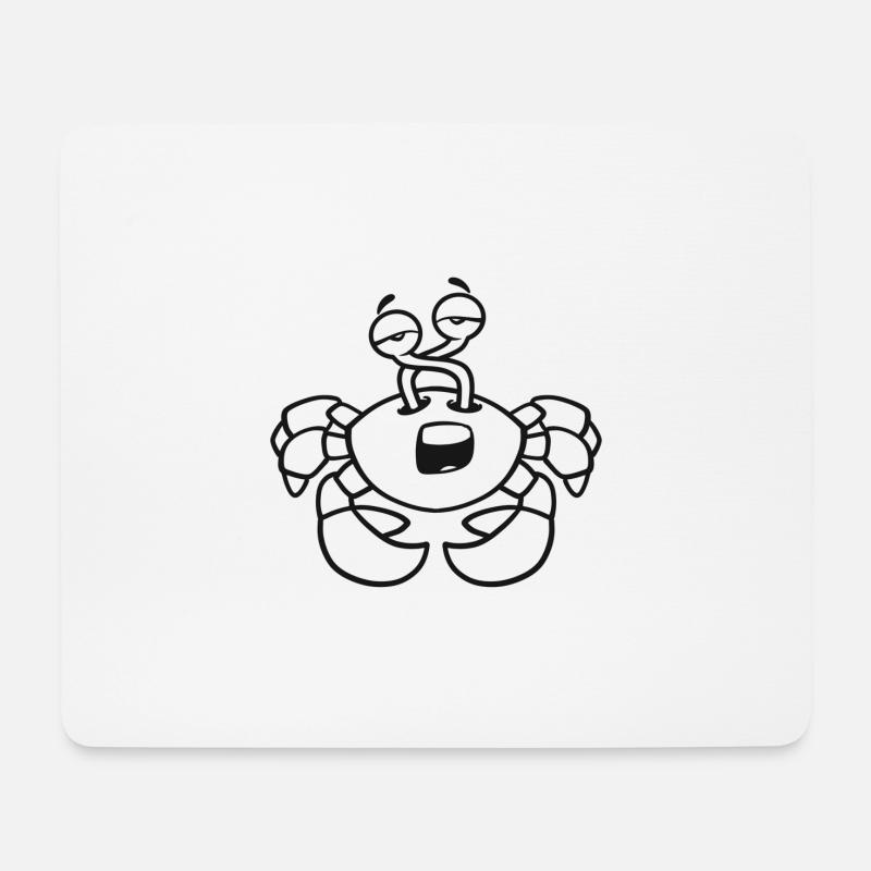 Süße, verplante Krabbe - Mousepad (Querformat) - Weiß