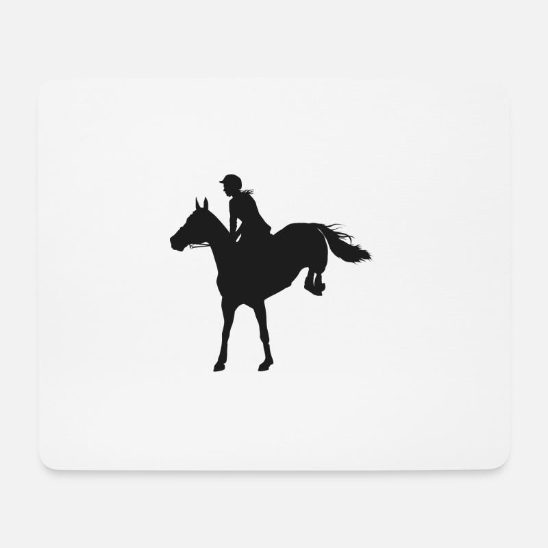 Pferde - Mousepad (Querformat) - Weiß