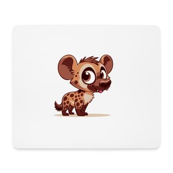 Baby-Hyäne - Mousepad (Querformat) - Weiß - Vorne
