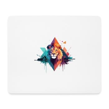 Löwe, Tier, Tier, Natur, Im Freien, Aquarell - Mousepad (Querformat) - Weiß - Vorne