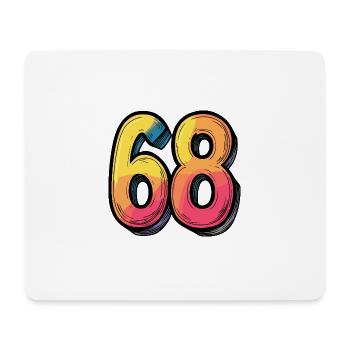 68 Nombre Coloré - Tapis de souris (format paysage) - blanc - Devant
