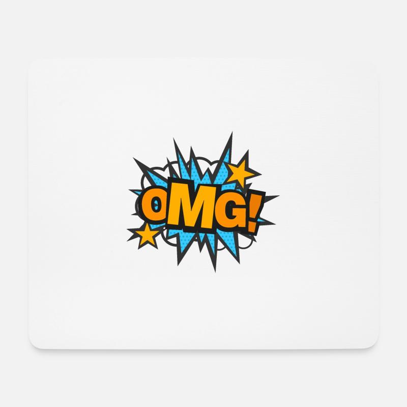 OMG - Mousepad (Querformat) - Weiß