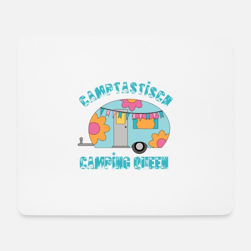 Wohnwagen Camptastisch Camping Queen - Mousepad (Querformat) - Weiß