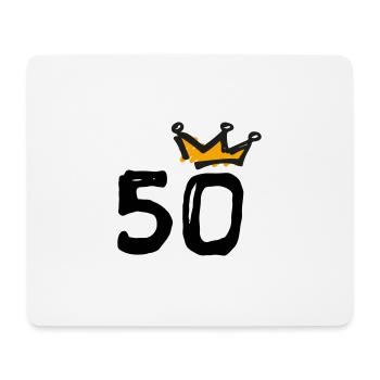 50th birthday Krone - Mouse Pad (horizontal) - white - Front