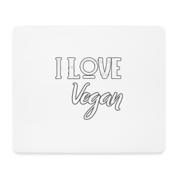 I love vegan. - Mouse Pad (horizontal) - white - Front