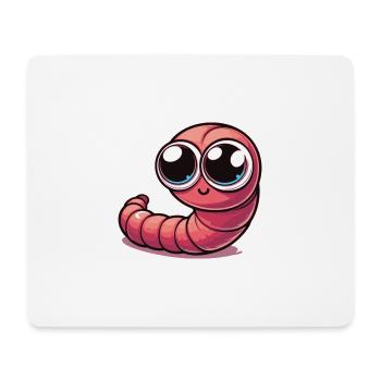 Kleiner Wurm - Mousepad (Querformat) - Weiß - Vorne
