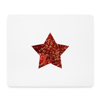Star - hand-painted by Martina Eßer - Mouse Pad (horizontal) - white - Front