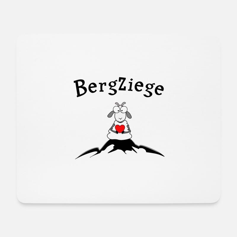 Bergziege - Mousepad (Querformat) - Weiß
