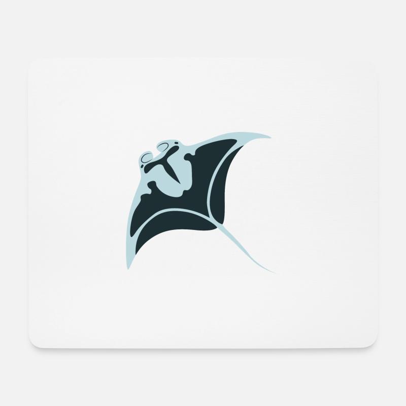 Meerestiere - Mousepad (Querformat) - Weiß
