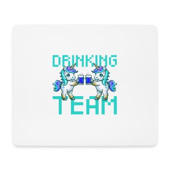 Unicorn Drinking Team Beer Party - Mouse Pad (horizontal) - white - Front