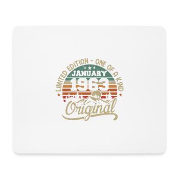 January 1963 I Birthdays born in January 1963 - Mouse Pad (horizontal) - white - Front
