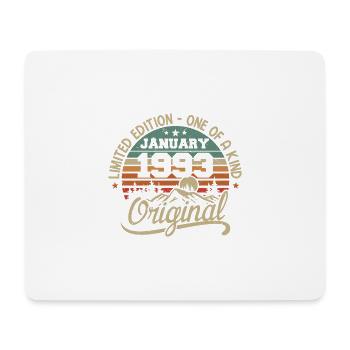 Januar 1993 I Geburtstage Jahrgang Januar 1993 - Mousepad (Querformat) - Weiß - Vorne