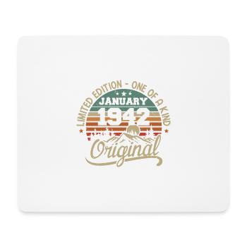 Janvier 1942 I Anniversaire Nées En Janvier 1942 - Tapis de souris (format paysage) - blanc - Devant