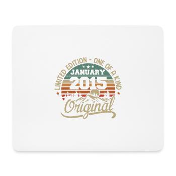 Janvier 2015 I Anniversaire Nées En Janvier 2015 - Tapis de souris (format paysage) - blanc - Devant