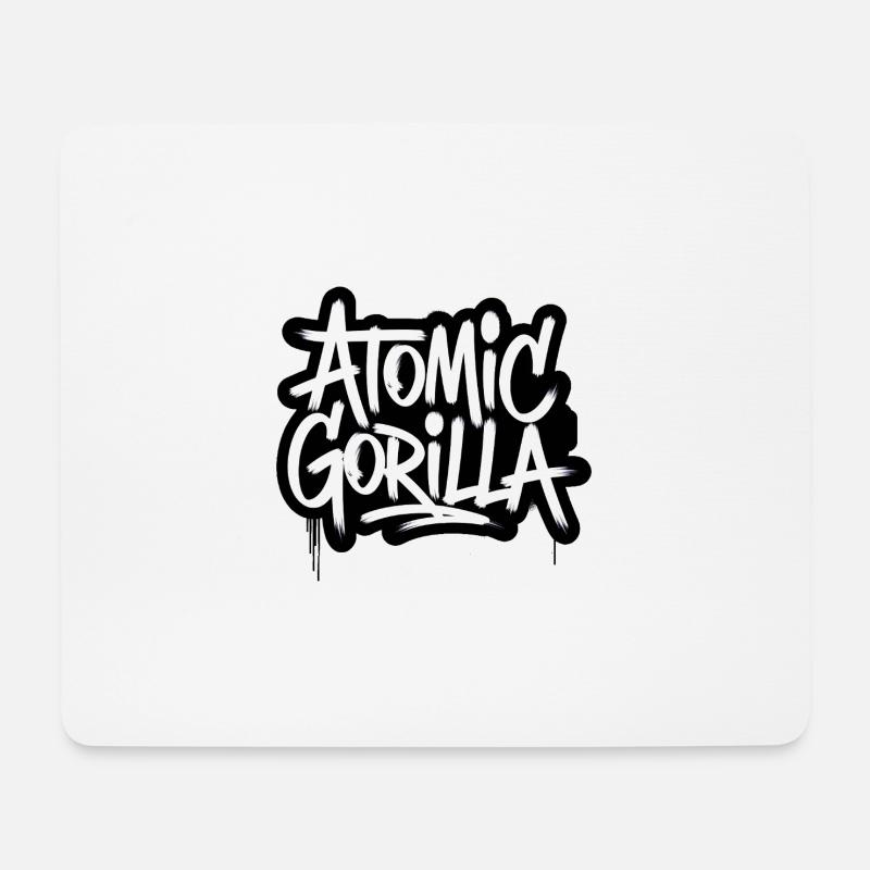 Atomar-Gorilla - Mousepad (Querformat) - Weiß