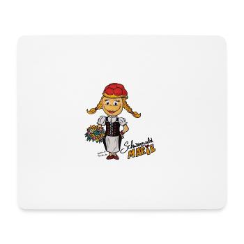 Marie de la Forêt-Noire avec un chapeau bollen rouge - Tapis de souris (format paysage) - blanc - Devant