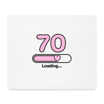 70 years birthday - Mouse Pad (horizontal) - white - Front