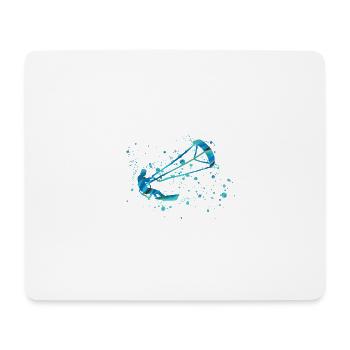 kitesurf, surf, surfeur, vague, bleu, graffiti, bla - Tapis de souris (format paysage) - blanc - Devant