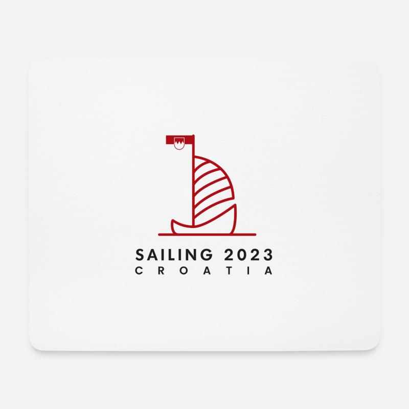 Sailing Croatia 2023 - Mousepad (Querformat) - Weiß
