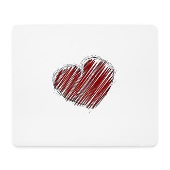HEART. HEARTS. SAINT VALENTINE. LOVE. LOVE. CHRISTMAS - Mouse Pad (horizontal) - white - Front