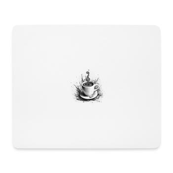 Blutgruppe espresso 2 weiß - Mousepad (Querformat) - Weiß - Vorne