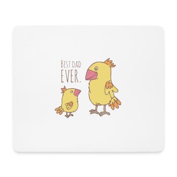 Vogel Papa - Mousepad (Querformat) - Weiß - Vorne