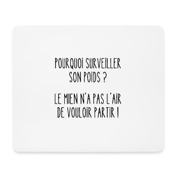 pourquoi surveiller son poids - Tapis de souris (format paysage) - blanc - Devant