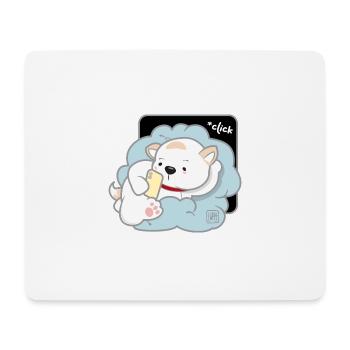 Dog Korean - Japanese Style 03 - Mouse Pad (horizontal) - white - Front