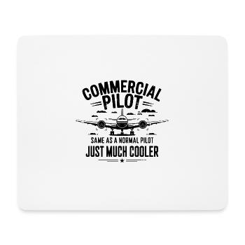 Lustiger Verkehrspilot Flugkapitän Luftfahrt - Mousepad (Querformat) - Weiß - Vorne