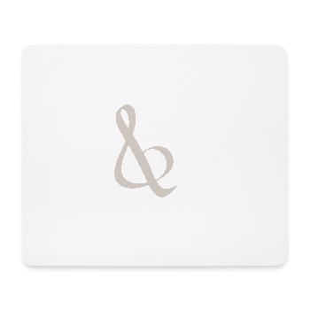 Brown Ampersand in a dot pattern - Mouse Pad (horizontal) - white - Front