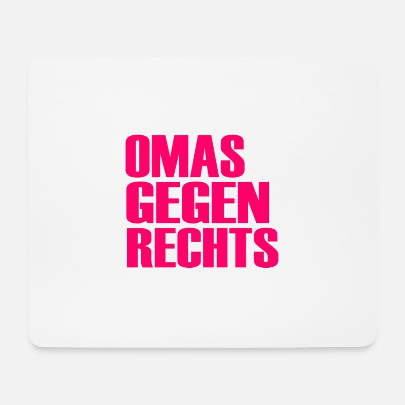 Omas gegen rechts - Mousepad (Querformat) - Weiß