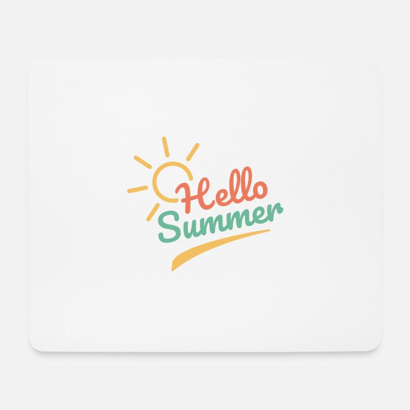 Hello sommer sommer strand urlaub geschenk - Mousepad (Querformat) - Weiß