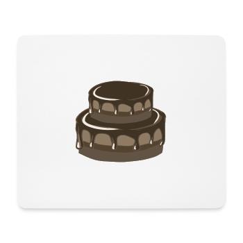 cake chocolate - Mouse Pad (horizontal) - white - Front
