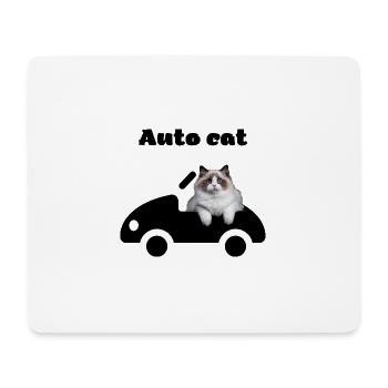 Auto Cat süße Katze Ragdoll im Cabrio - Mousepad (Querformat) - Weiß - Vorne