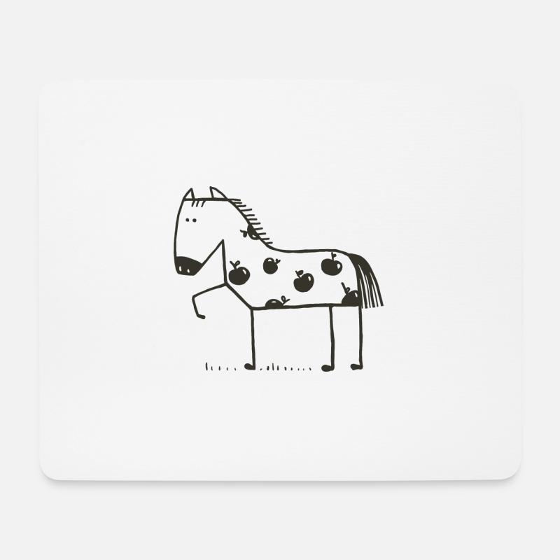 Pferde - Mousepad (Querformat) - Weiß