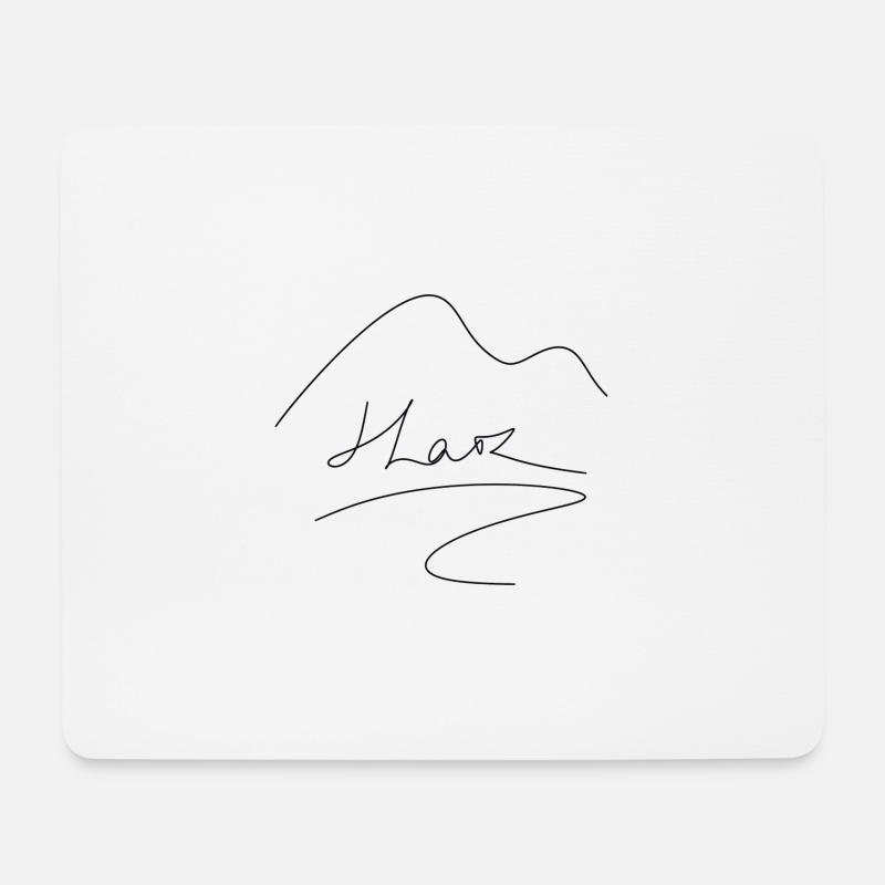 Harz - Mousepad (Querformat) - Weiß